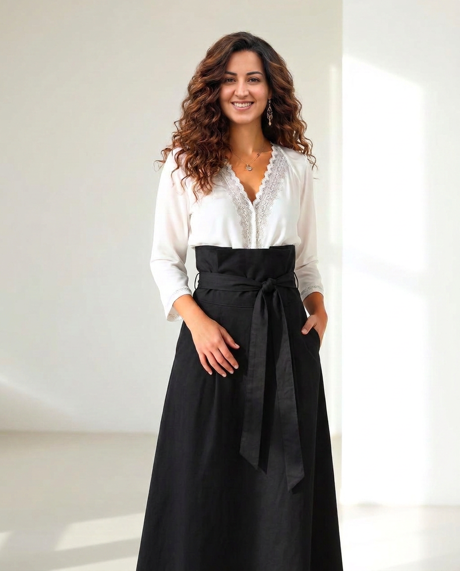 Lace at the Neckline modest outfit inspiration