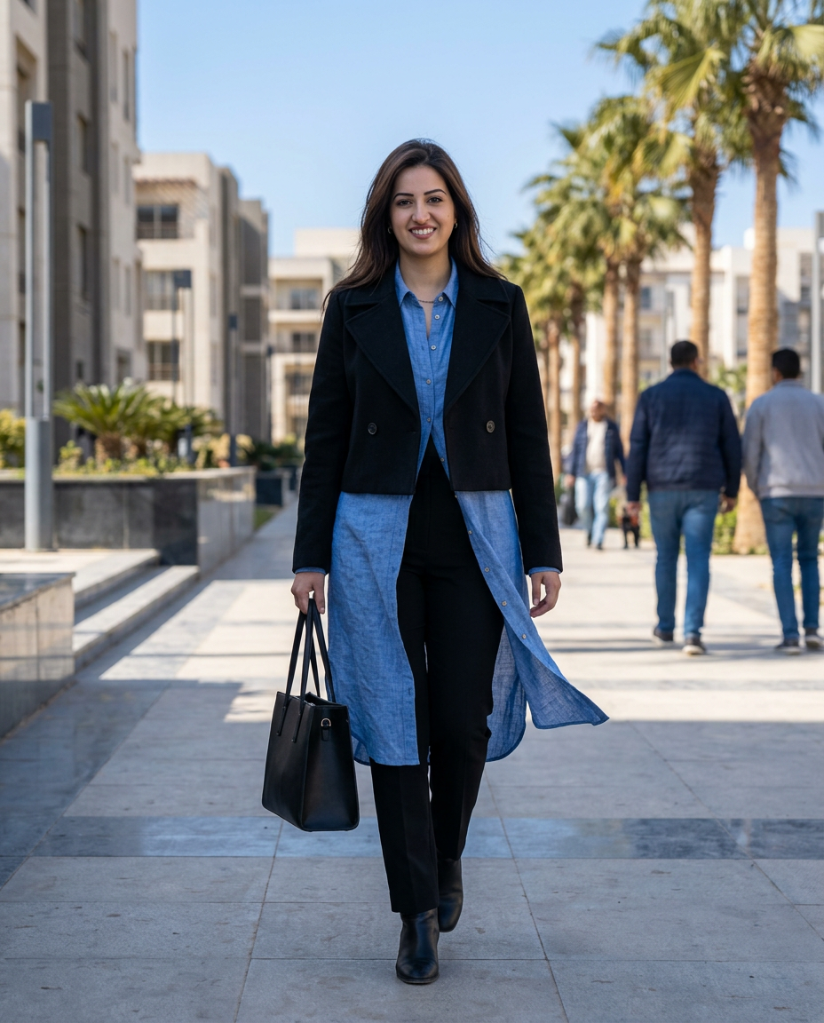 Winter Blue Line — full look