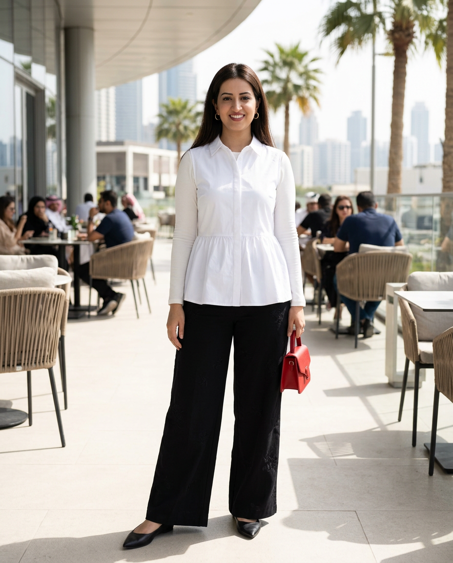 Monochrome Veranda — full look