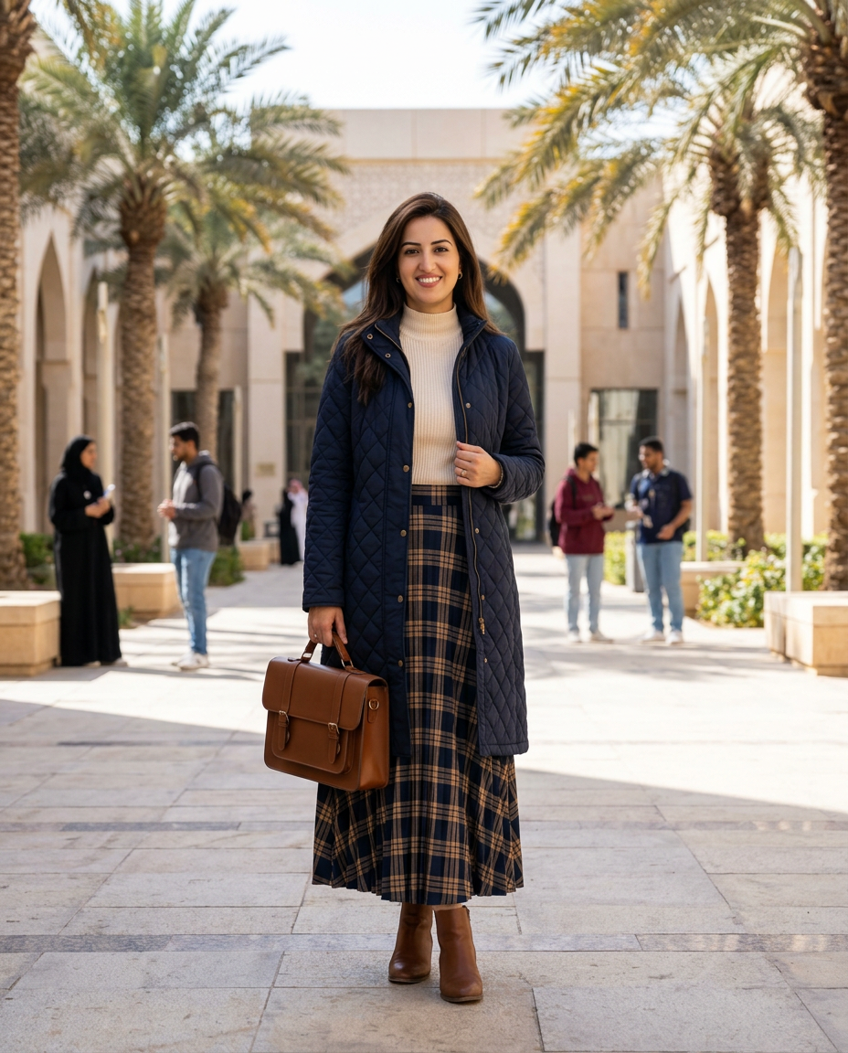 Campus Plaid — full look